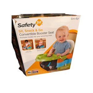 Safety 1st Sit Snack & Go Convertible Booster Seat With Dishwasher-Safe Tray For
